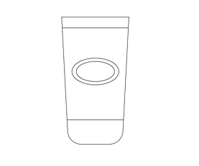Cosmetic cream free black and white clipart