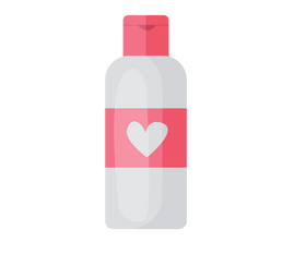 Cosmetic flask drawing clipart