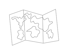 World map illustration black and white clipart