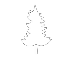 Tree black and white clipart