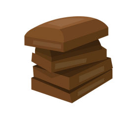 Chocolate pieces drawing clipart