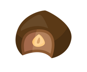 Chocolate hazelnut candy cartoon clipart