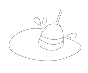 Fish cartoon drawing black and white clipart