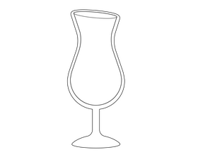 Irish coffee glass black and white clipart
