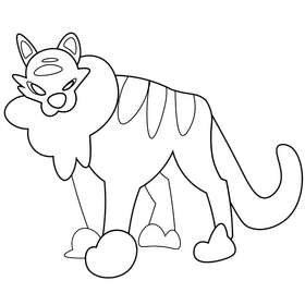 Tiger animal black and white clipart