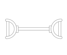 Fitness expander drawing black and white clipart