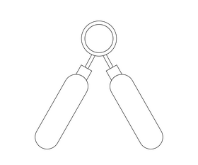 Fitness expander black and white clipart