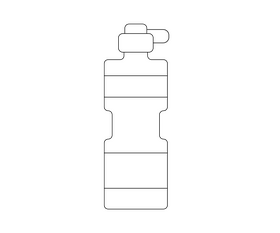 Sports bottle black and white clipart