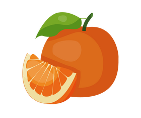 Orange cartoon clipart