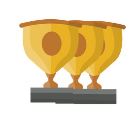 Sports golden cups clipart