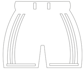 Boxer shorts black and white clipart