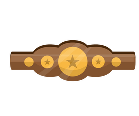 Boxing championship belt cartoon clipart