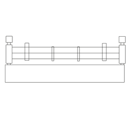 Boxing ring cartoon black and white clipart