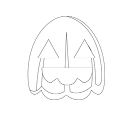 Free ghost black and white clipart