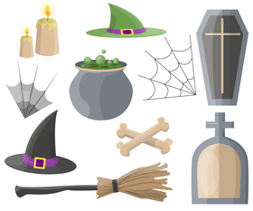 Halloween elements vector