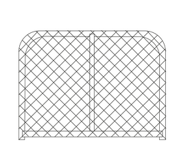 Hockey gate free black and white clipart