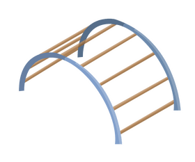 Half circle ladder drawing clipart