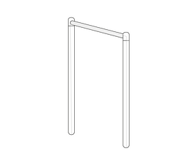 Outdoor pull up black and white clipart