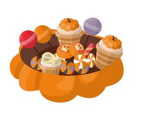 Halloween candies cartoon clipart