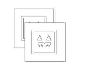 Halloween biscuits free black and white clipart