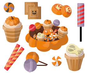 Sweet halloween candy vector