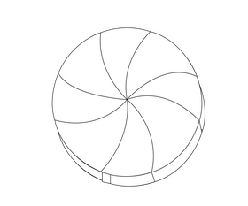 Halloween candy illustration black and white clipart