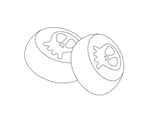 Halloween candy black and white clipart