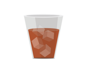 Whiskey with ice cube free clipart