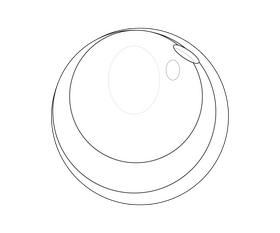 Orange illustration black and white clipart