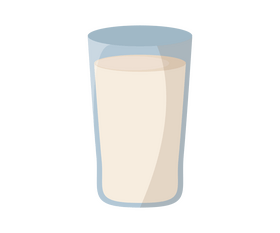 Glass of milk drawing clipart