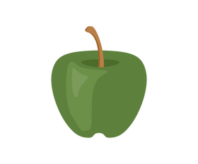 Green apple cartoon clipart