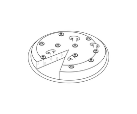 Quiche black and white clipart