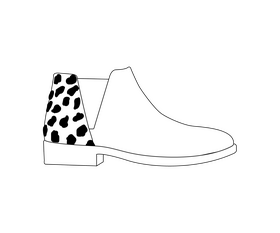 Chelsea boots drawing black and white clipart