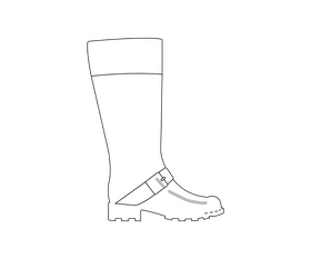 Women boots black and white clipart