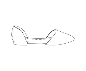 Women shoes drawing black and white clipart