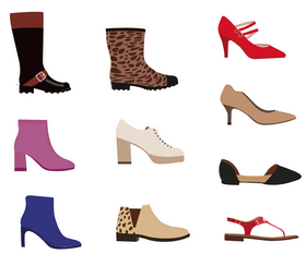Women shoes collection vector
