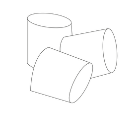 Marshmallow illustration black and white clipart