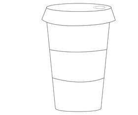 Cup black and white clipart