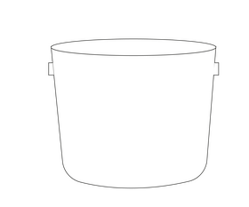 Free bucket black and white clipart