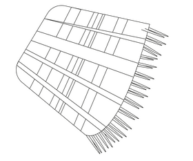 Autumn scarf drawing black and white clipart