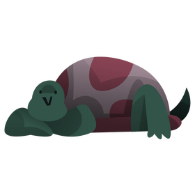 Turtle lying clipart