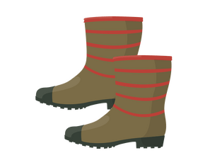 Autumn rain boots clipart