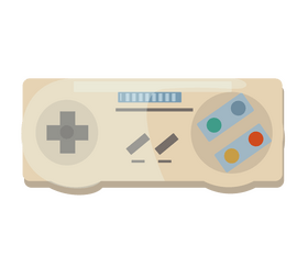 Retro video game controller clipart