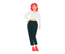 Cute woman body clipart