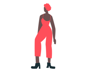 Cute black woman clipart