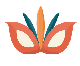 Masquerade mask cartoon clipart