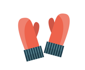 Winter gloves illustration clipart