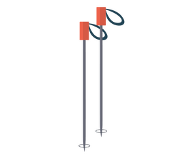 Ski poles drawing clipart
