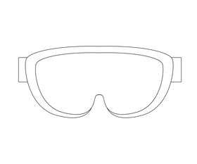 Ski goggles free black and white clipart