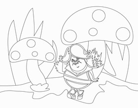 Trolls movie black and white vector